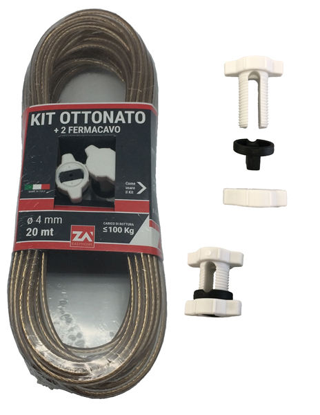 Kit Cavetto Acciaio Ottonato Mm Metri Eurogross