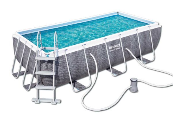 Piscina 412x201x122 rett.rattan