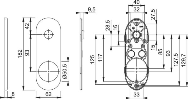 Placca per porte di ingresso foro Defender - immagine 2