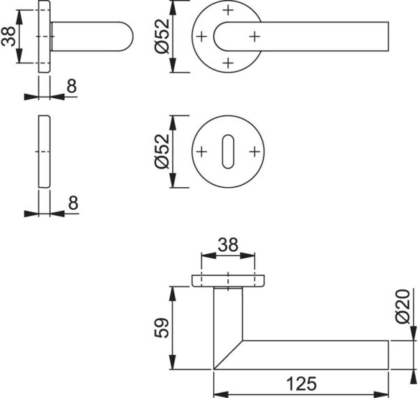 Maniglia Amsterdam Foro Patent in Acciaio Inox - immagine 2