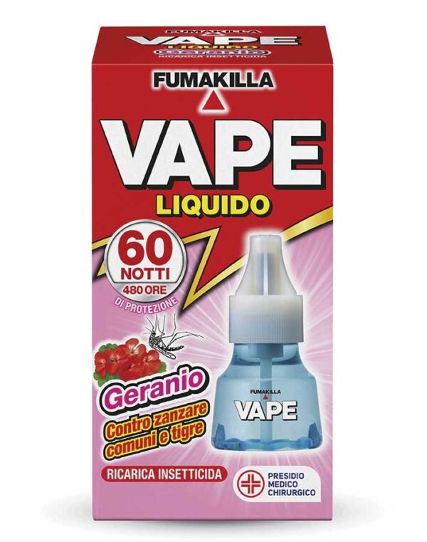 Vape ricarica liquida mista geranio/menta 60 notti art.GA20742