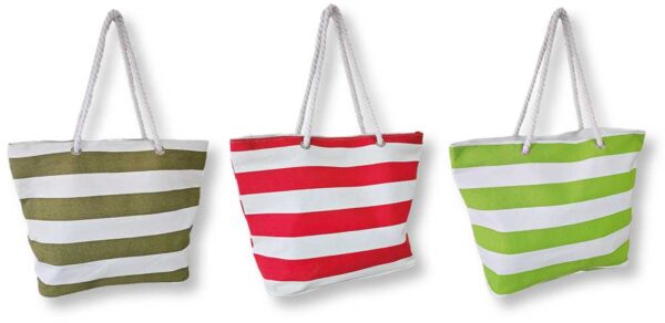 Borsa da spiaggia Marina con zip