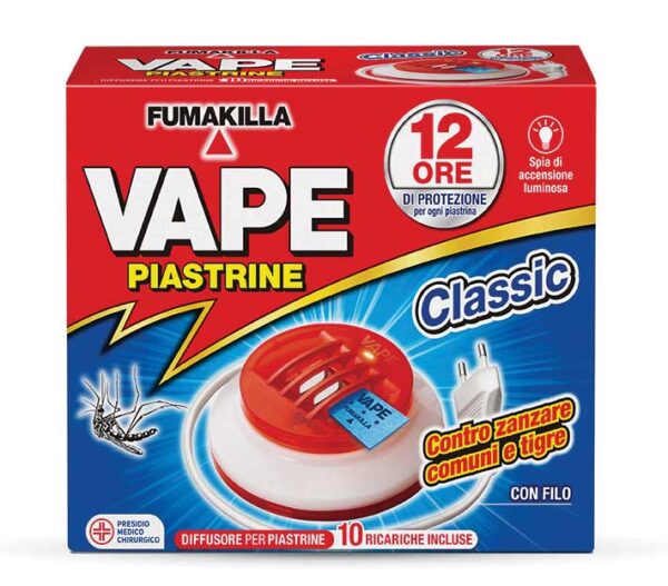 Vape elettroemanatore +10 piastrine filo classic